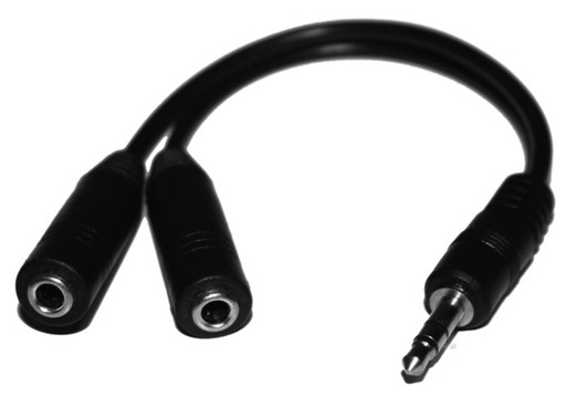 QGB6 ROZGAŁĘŹNIK AUDIO JACK M/2xJACK F ROZDZIELACZ