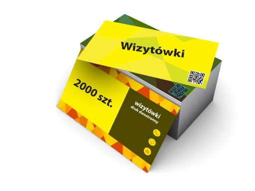 Wizytówki 2000 sztuk dwustronne 4/4 kreda 350g/m2