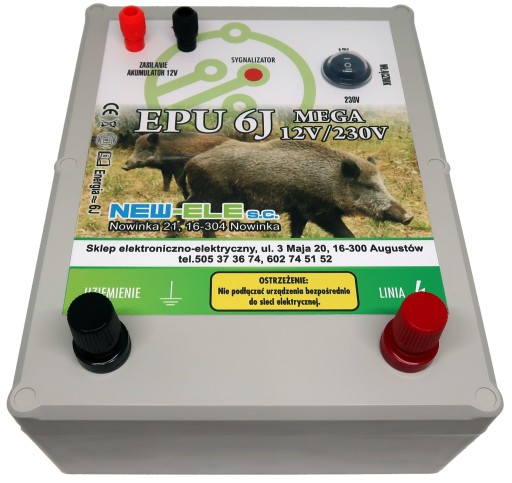 Elektryzator ogrodzeniowy EPU 6J MEGA 12V/230V NEW