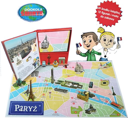 DOOKOŁA ŚWIATA POZNAJĘ PARYŻ 12 FIGUREK+ MATA: D-X