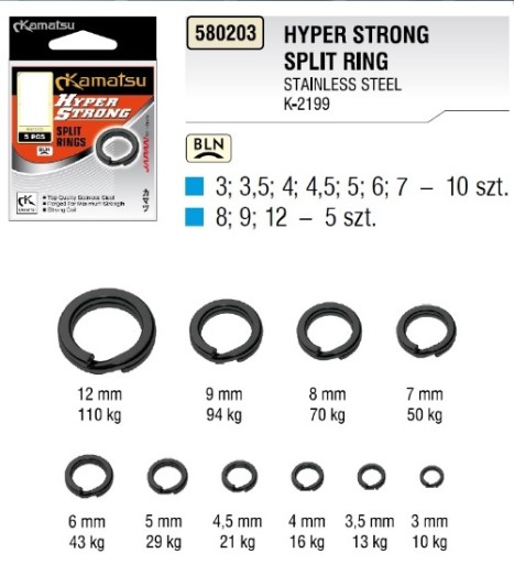 KAMATSU kółeczka łącznikowe HYPER STRONG 6 mm/43kg