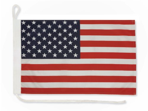 FLAGA USA AMERYKA NA JACHT 40x30 CM JACHTOWA BANDERA - MATERIAŁ PREMIUM