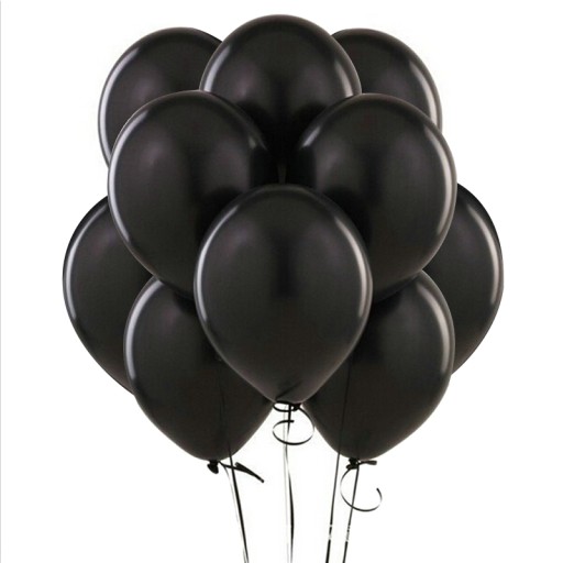 BALONY czarne pastel 34 cm 10 SZTUK balon URODZINY