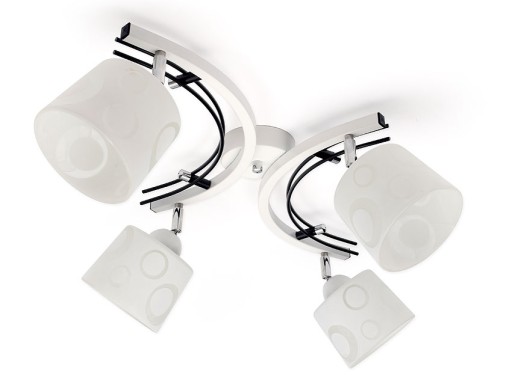 Lampa sufitowa plafon żyrandol 4xE27 klosz walec