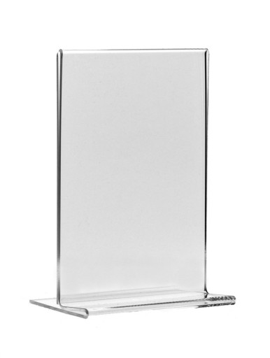 STOJAK NA MENU DWUSTRONNY A5 PION PIONOWY z PLEXI