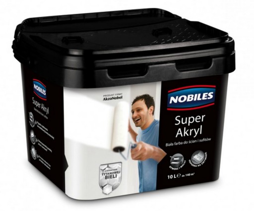 NOBILES SUPER AKRYL BIAŁA 10L