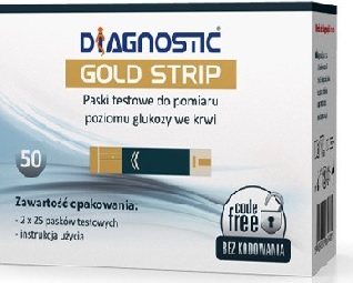 PASKI DIAGNOSTIC GOLD STRIP 50SZT. POMIAR GLUKOZY