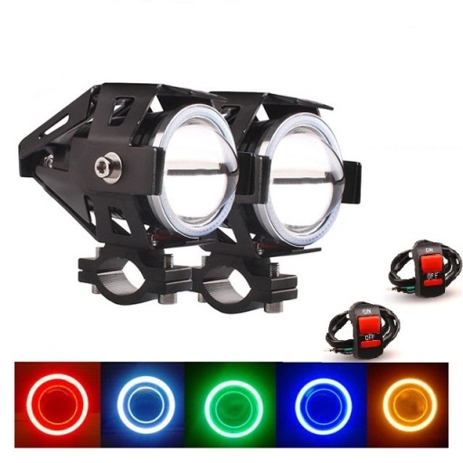 REFLEKTOR LAMPA LED CREE U7 RING MOTOCYKL 2szt