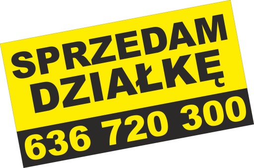 BANER SPRZEDAM działkę wynajem 2x1m gotowe wzory