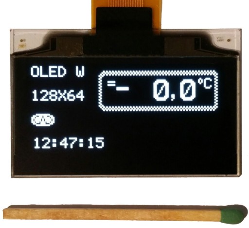 ART Nowy OLED 128x64 3V SPD0301 I2C SPI 1,5cala