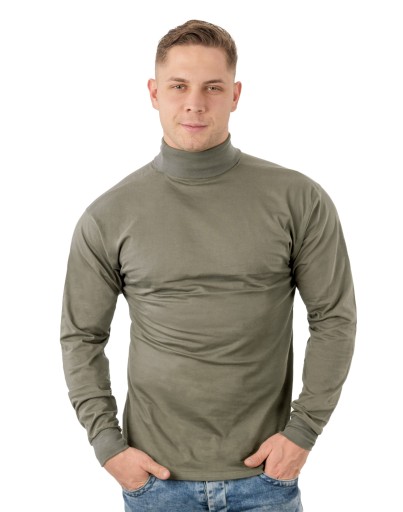 Elegancki Sweter Golf Męski Golfy WXM r M oliwkowy