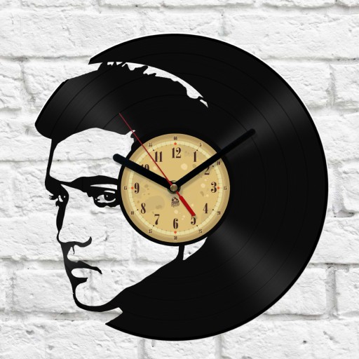 Zegar ścienny z płyty winylowej Elvis Presley