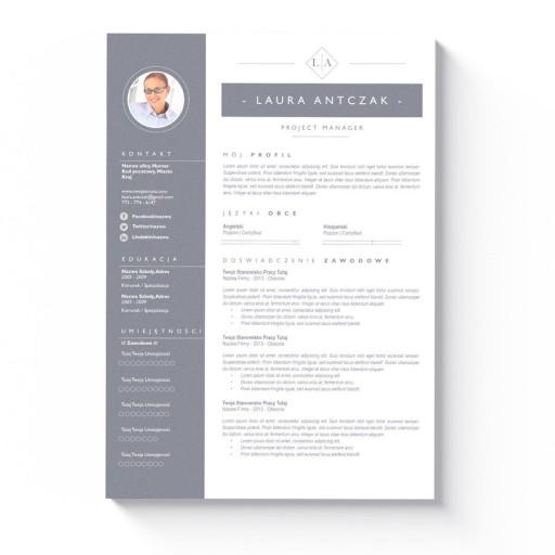 NOWOCZESNY SZABLON CV + LIST MOTYWACYJNY MS WORD