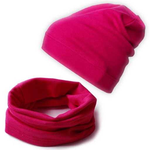 Komplet CZAPKA + TUBA beanie komin KOLORY r. 52-54