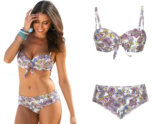 49T Bonprix bikini komplet strój kostium kąpielowy dwuczęściowy 38 75C