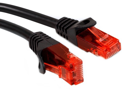 KABEL SIECIOWY INTERNETOWY LAN PRO. ETHERNET RJ45 UTP CAT6 CZARNY 20M