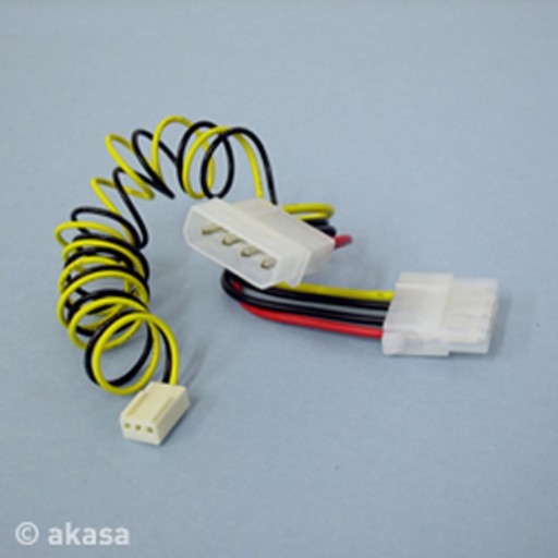 Przejściówka zasilania 3 pin - 2x4pin (typu molex)