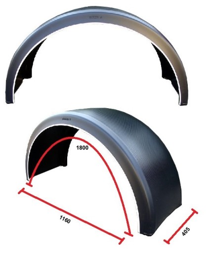 Błotnik nadkole na koło 315/70R 19,5 biały pasek