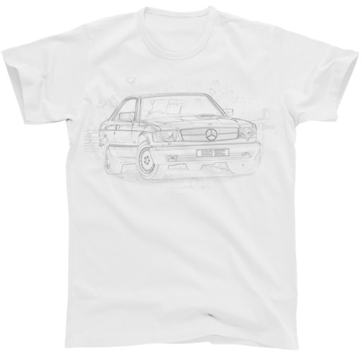 Mercedes 560 SEC, koszulka, t-shirt r. M