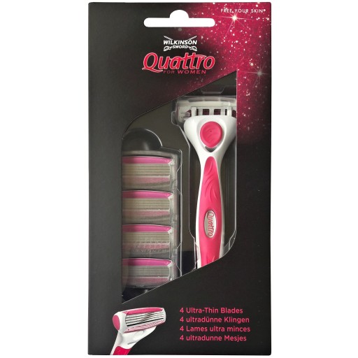 Zestaw WILKINSON Quattro for WOMEN 5x Wkłady + Rączka