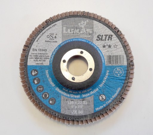 LAMELKA TARCZA LISTKOWA LUKAS SLTR INOX 125 gr 60