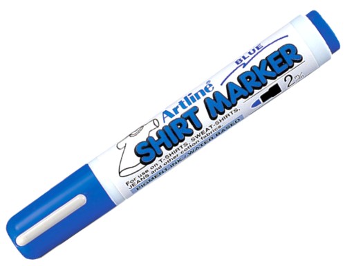 mazak marker pisak do ubrań tkanin NIEBIESKI BLUE odzieży tekstyliów Artlin