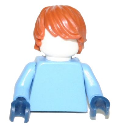 LEGO WŁOSY CIEMNOPOMARAŃCZOWE DO FIGURKI NR 87991