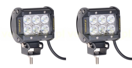 LAMPY ROBOCZE BAGAŻNIK 4x4 2x18W LED MINI HALOGENY