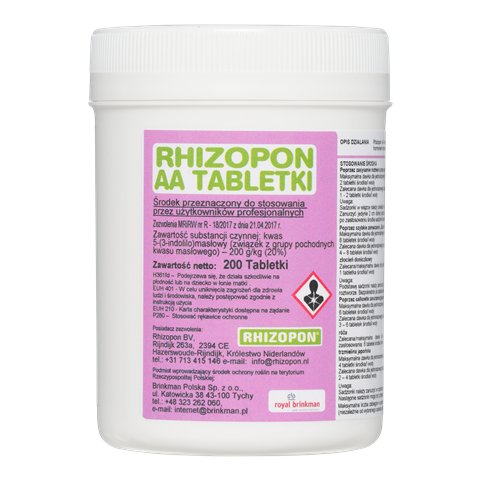 Ukorzeniacz RHIZOPON TABLETKI rozpuszczalne 200szt