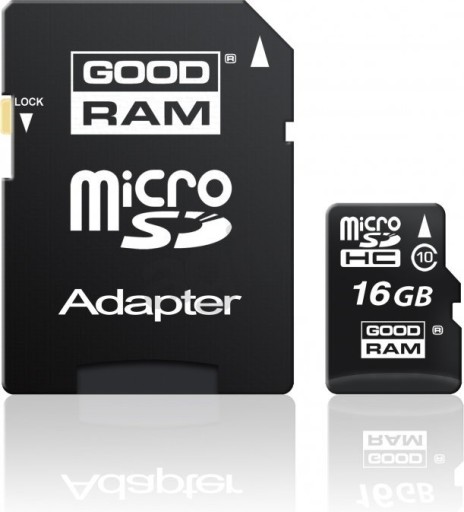 Karta pamięci microSDHC micro SD + adapter 16GB 10CL GOODRAM