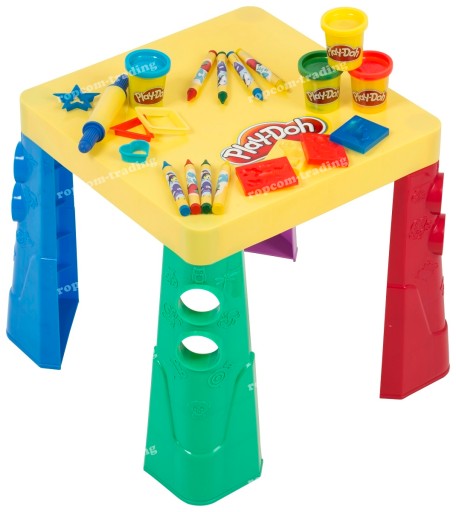 PLAY-DOH Zestaw Stolik Ciastolina Kredki Akcesoria