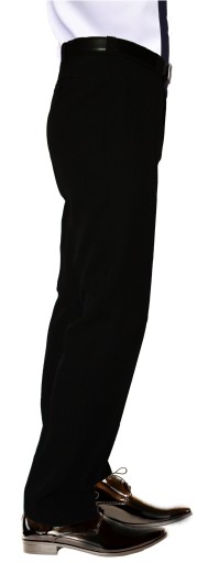 Spodnie klasyczne bardzo duże w pasie 178 cm wizytowe czarne na kant