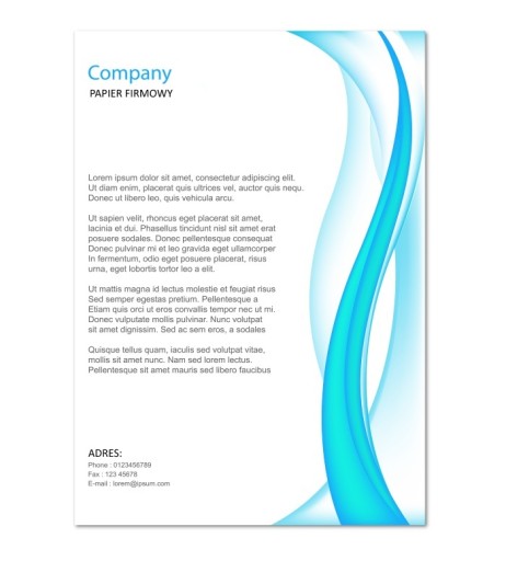 Papier firmowy A4 kolor, offset 170g- 2500szt.