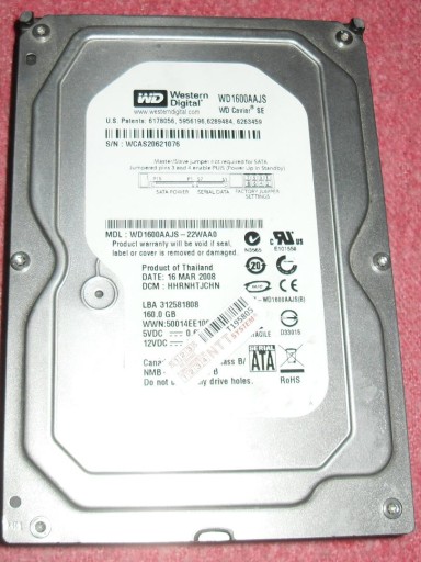 HDD WD CAVIAR SE WD1600AAJS-22WAA0 160 GB SATA