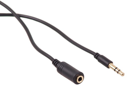 Przedłużacz mały mini JACK 3,5mm wtyk-gniazdo 1m