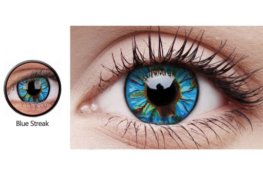 SOCZEWKI KOLOROWE CRAZY LENS ~ BLUE STREAK