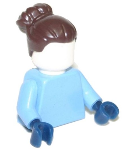 LEGO WŁOSY DO FIGURKI DAMSKIE CIEMNOBRĄZOWE 27186