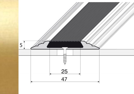 Listwa 93cm progowa antypoślizgowa ZŁOTO A10