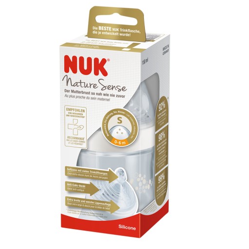 BUTELKA NUK NATURE SENSE 150ml SMOCZEK 0-6m+gratis