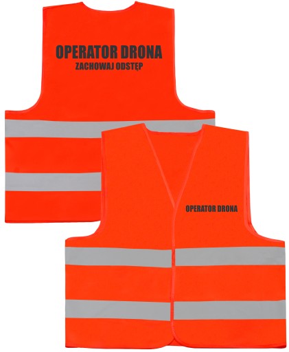 DROGOWA KAMIZELKA ODBLASKOWA NAPIS OPERATOR DRONA