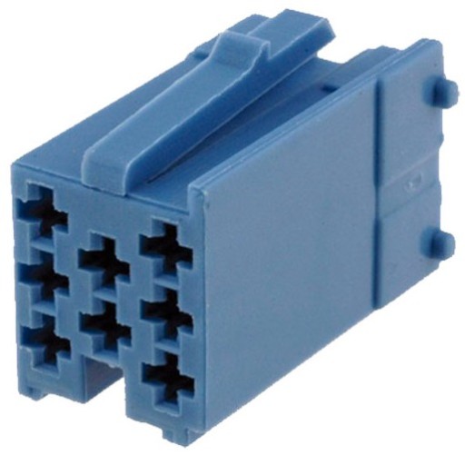 OBUDOWA KOSTKA MINI ISO ZŁĄCZE 8-PIN NIEBIESKA