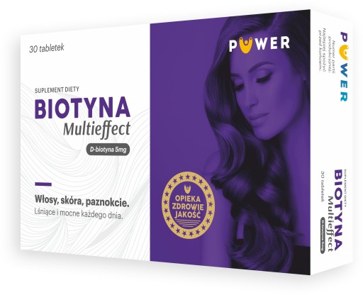 Biotyna 5mg Multieffect 30 tabl. Skóra, Włosy