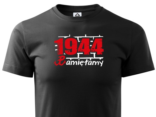 CZARNY PODKOSZULEK T-SHIRT WZÓR POLSKA WALCZĄCA XL