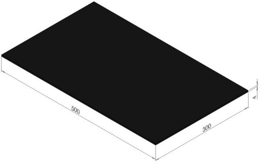 Płyta gumowa olejoodporna guma NBR 4x300x500 mm