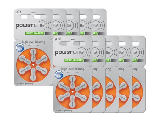 60x POWER ONE 13 Wireless PR48 Baterie słuchowe