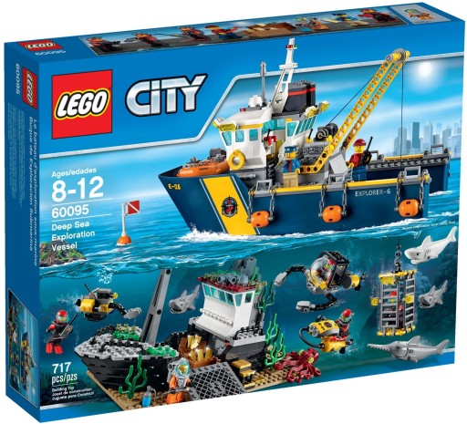 LEGO CITY 60095 STATEK ŁÓDŹ OKRĘT BATYSKAF REKIN