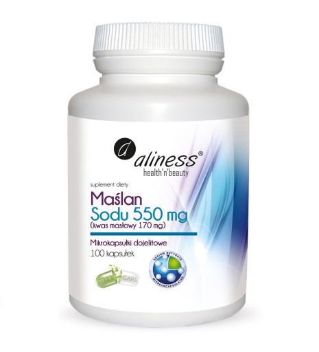 aliness MAŚLAN SODU 550mg (Kwas Masłowy 170mg)