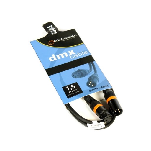 Przewód kabel digital DMX do świateł XLR 3pin 1,5m