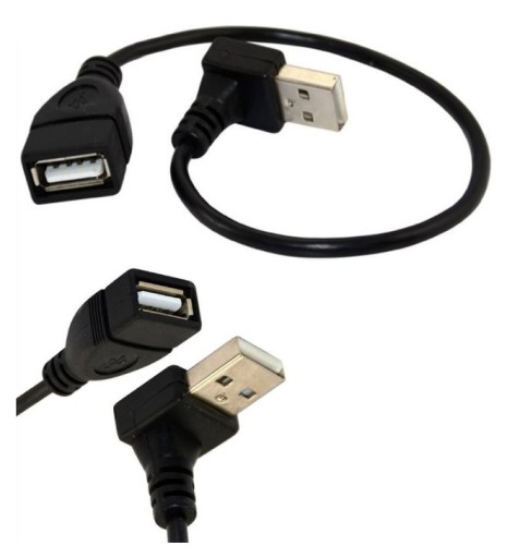 Kabel Adapter kątowy USB 2.0 GÓRNY wtyk - gniazdo