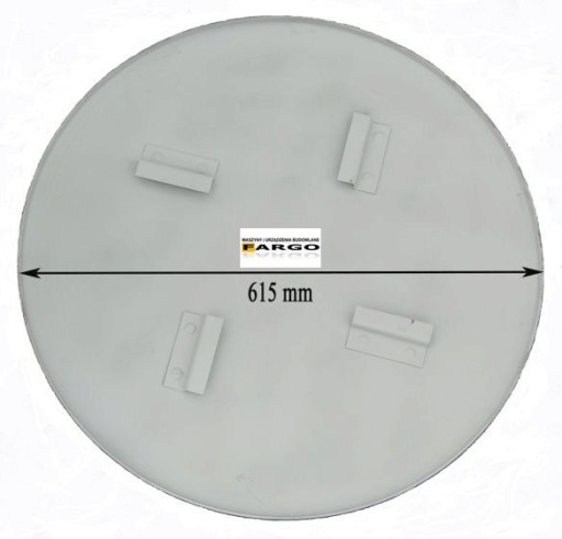 Dysk talerz do zacieraczki 600mm na łopatki gr 3mm do Kreber Enar Oscar itp